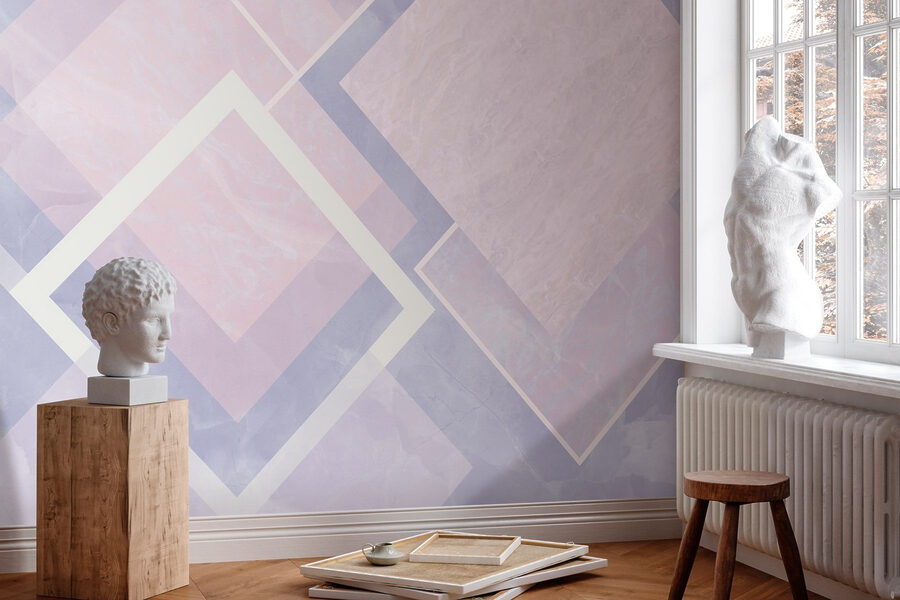 Abstracte pastel geometrische ontwerpcompositie