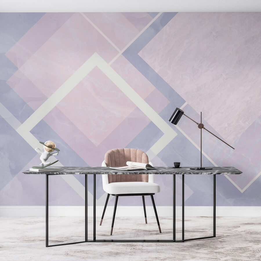 Abstracte pastel geometrische ontwerpcompositie
