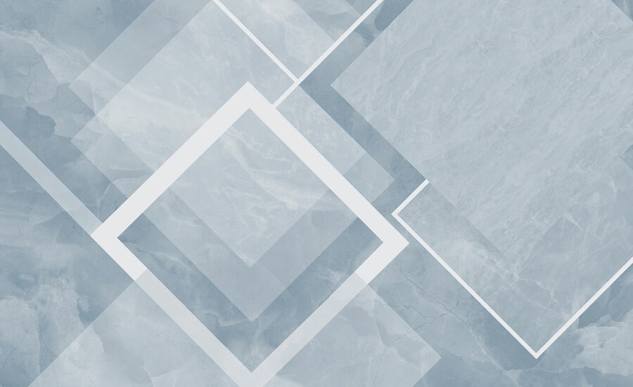 Blauwe en witte achtergrond met witte vierkanten en lijnen Blauwe en witte achtergrond met witte vierkanten en lijnen