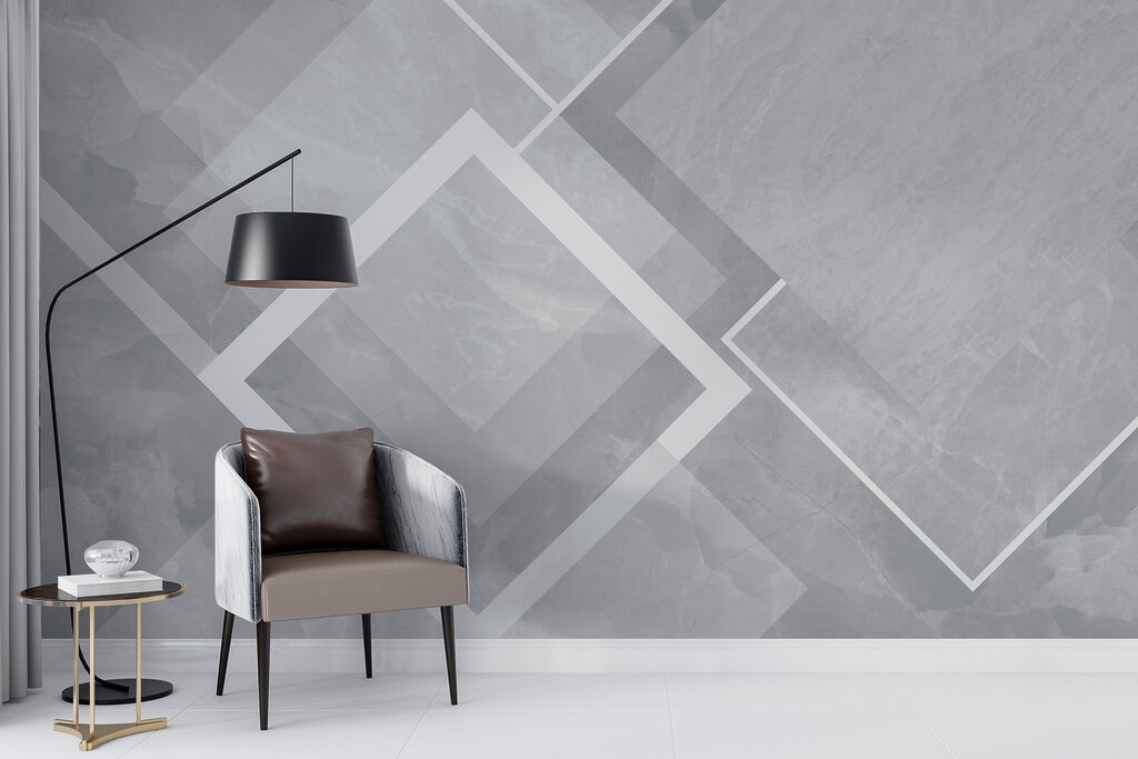 Grey and white background with white squares