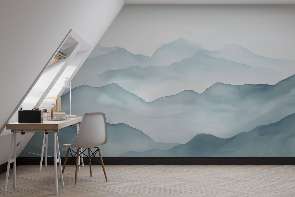 Foggy mountain range Foggy mountain range