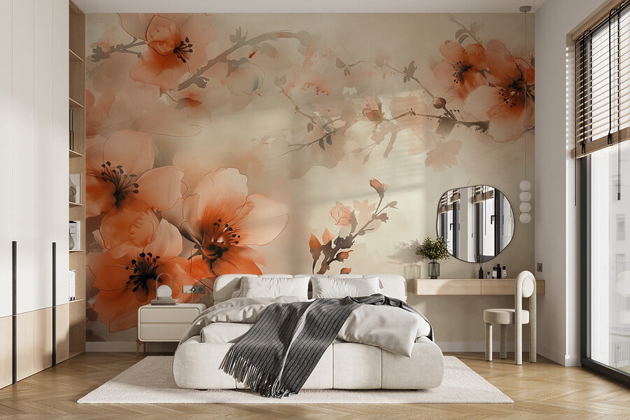 Delicate bloemen in zachte tinten