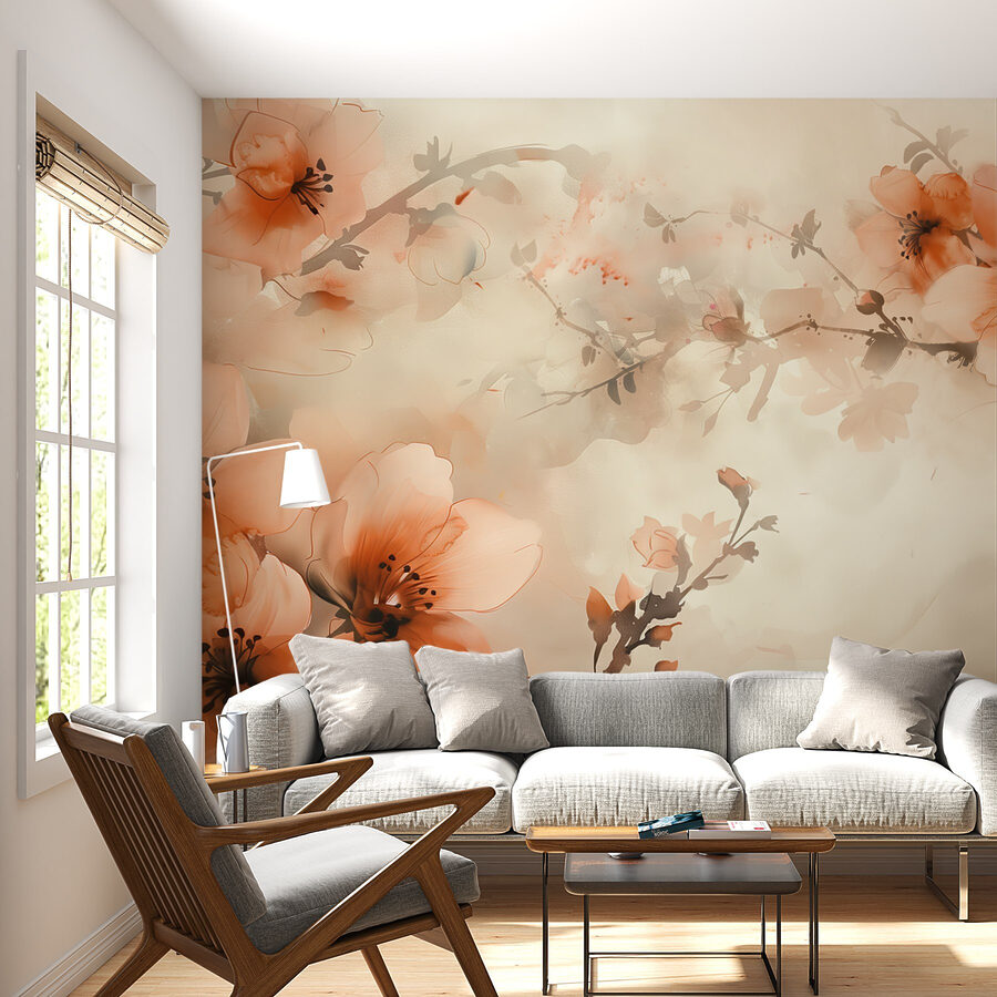 Delicate bloemen in zachte tinten