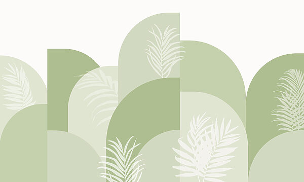 Groene en witte achtergrond met witte bladeren Groene en witte achtergrond met witte bladeren