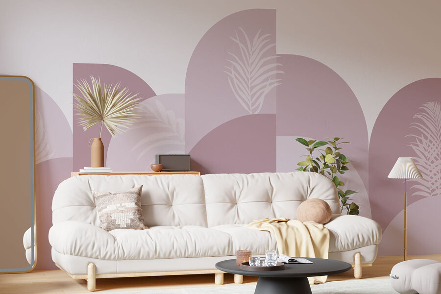 Roze en wit grafisch ontwerp
