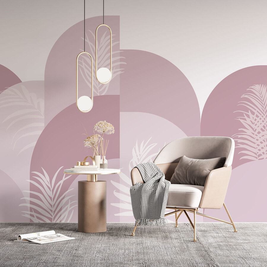 Roze en wit grafisch ontwerp