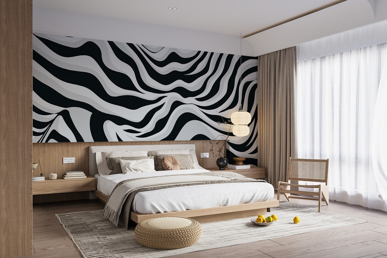 Black and white striped pattern