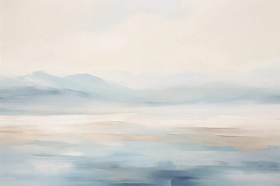 Schilderij van een landschap