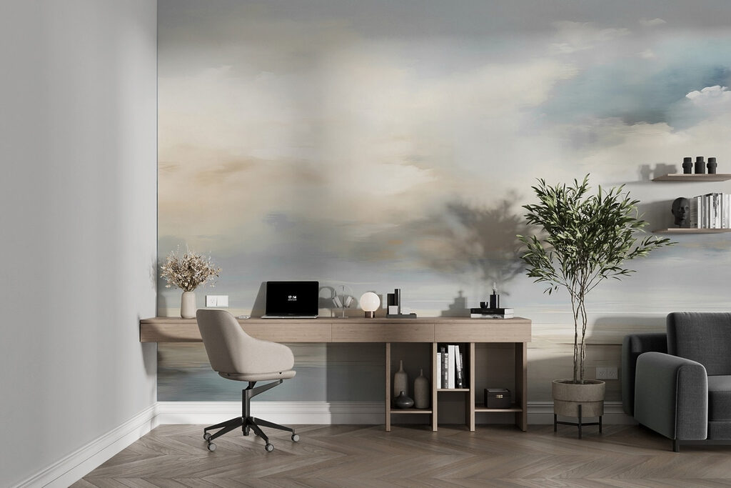 Cloudy sky over a body of water Cloudy sky over a body of water