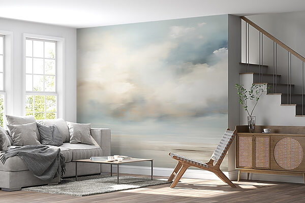 Bewolkte lucht boven water Bewolkte lucht boven water