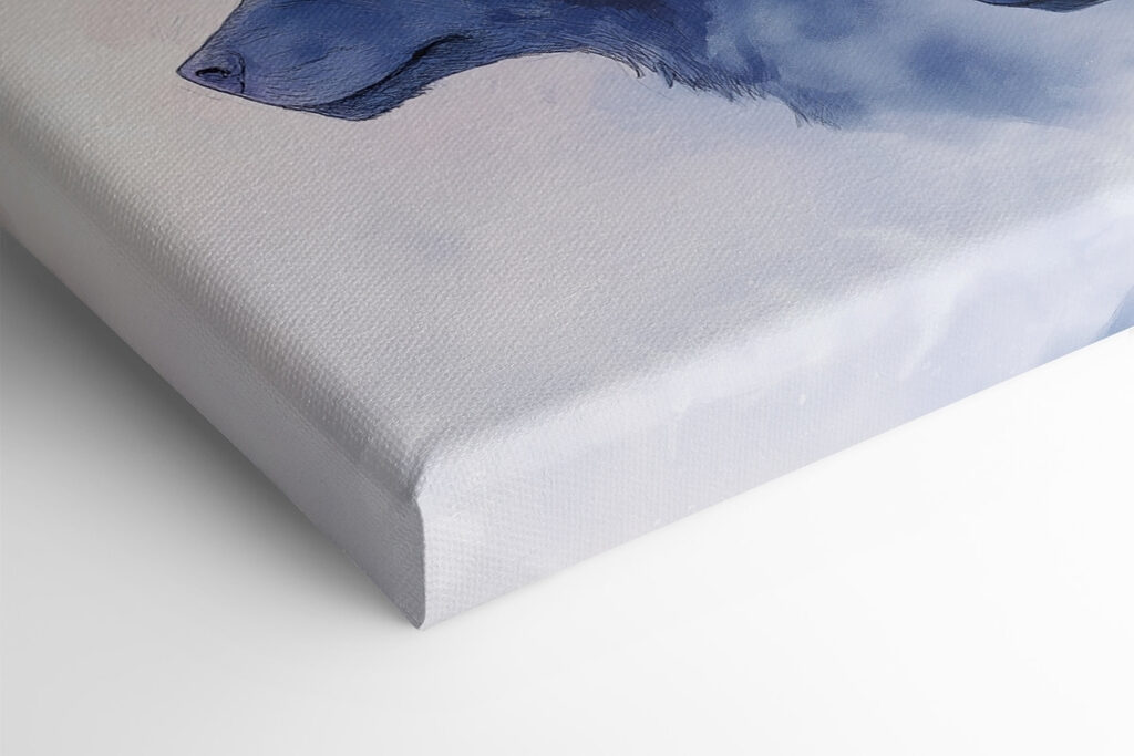 Woman with white hair and wolfs