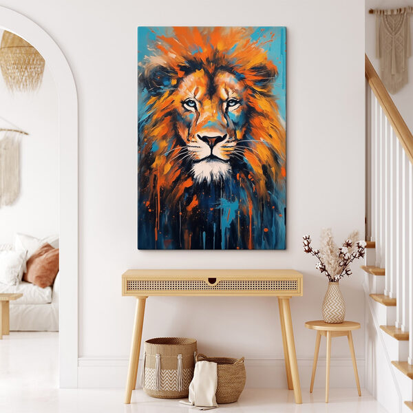 Schilderij van een leeuw Schilderij van een leeuw
