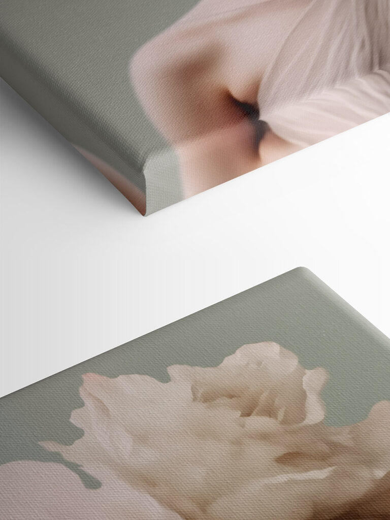 Woman with flowers on her head