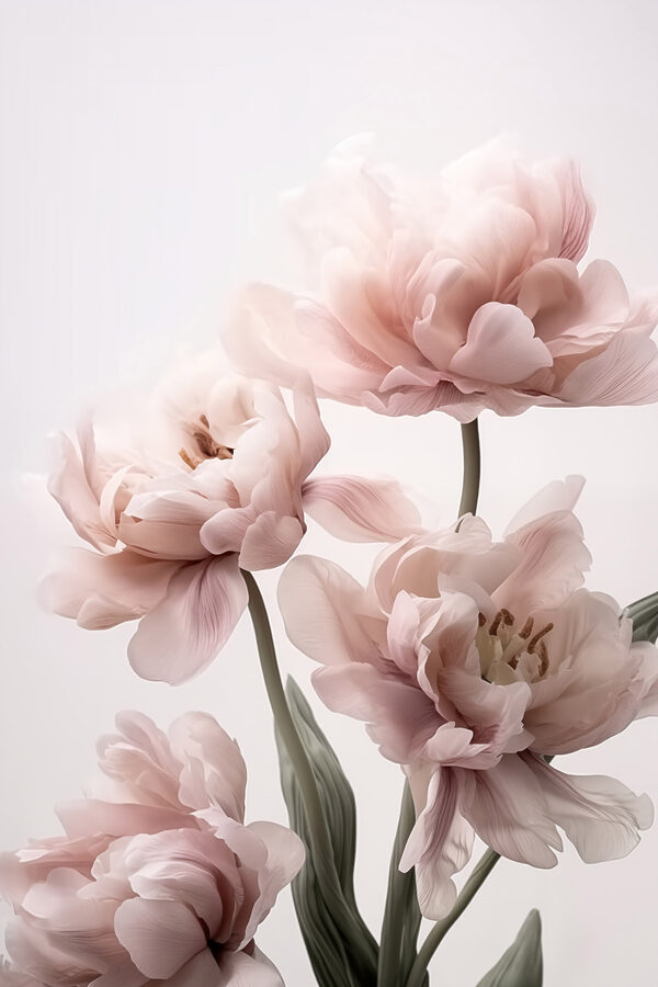 Delicate bloemen in zachte pasteltinten Delicate bloemen in zachte pasteltinten