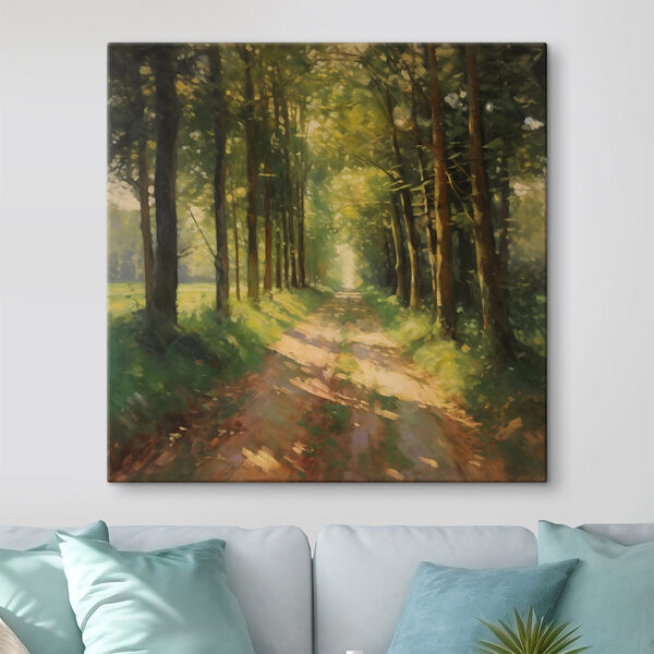 Zandweg door een bos Zandweg door een bos