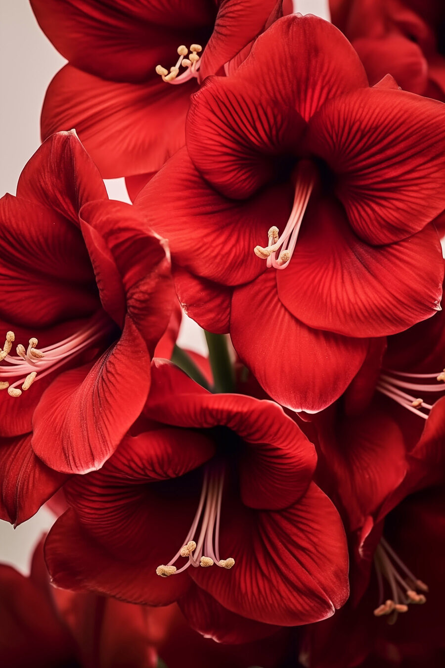 Levendig rode bloemen in volle bloei