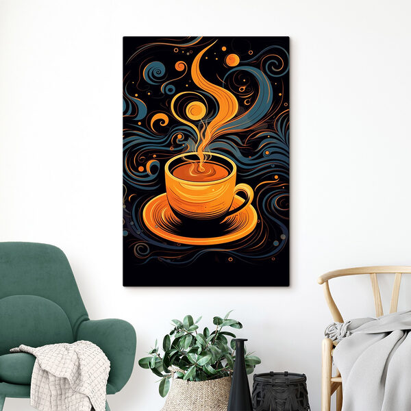 Koffiekopje met rook Koffiekopje met rook