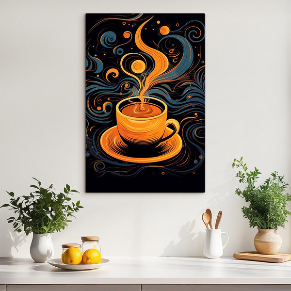 Koffiekopje met rook Koffiekopje met rook