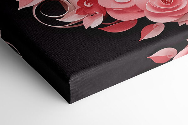 Vrouw met lang haar en roze bloemen Vrouw met lang haar en roze bloemen