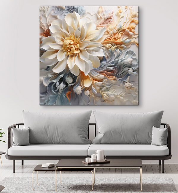 Witte bloem met geel hart Witte bloem met geel hart