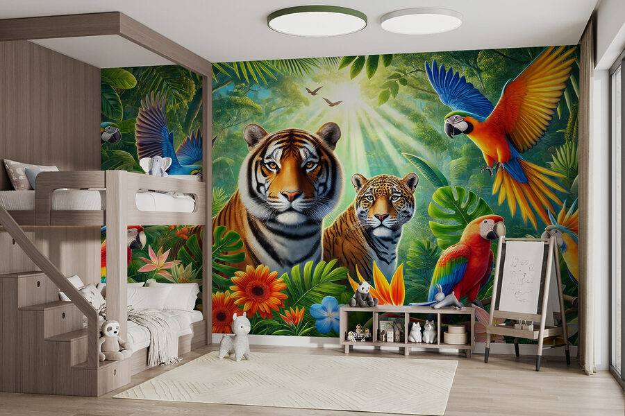 Groep dieren in de jungle