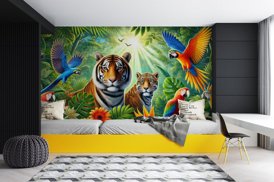 Groep dieren in de jungle