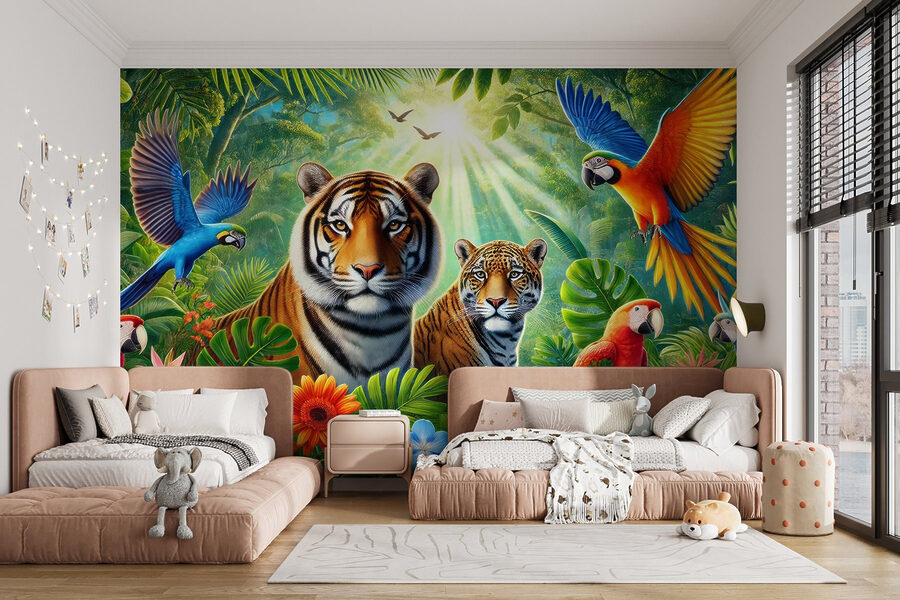 Groep dieren in de jungle