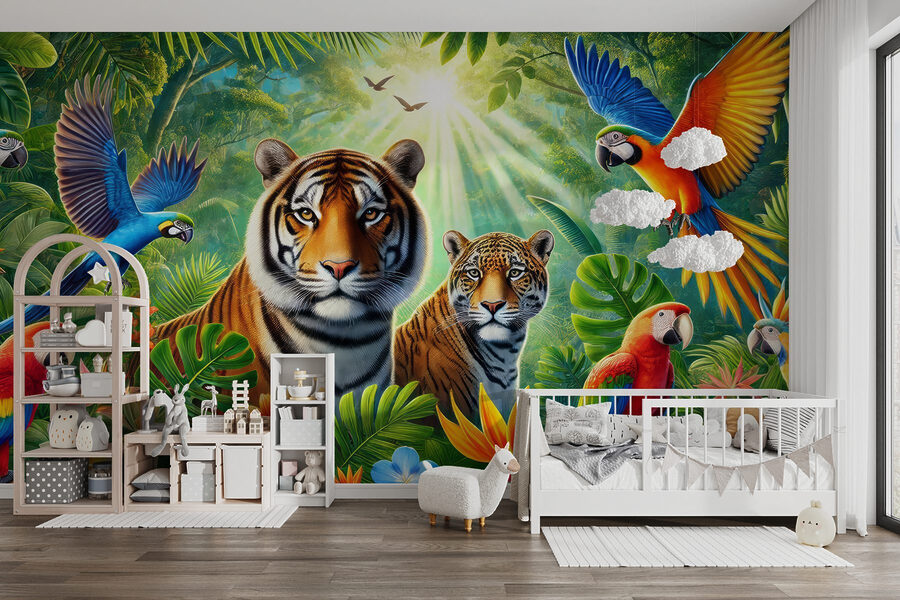 Groep dieren in de jungle