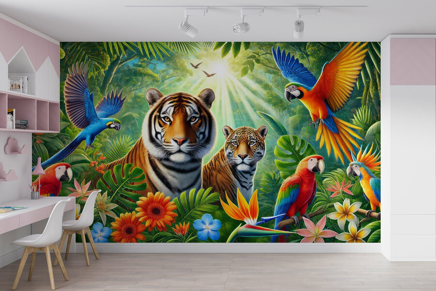 Groep dieren in de jungle