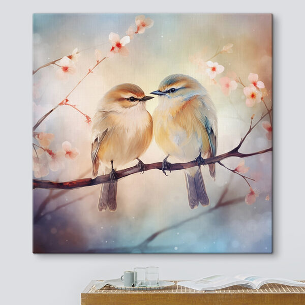 Twee vogels op een tak Twee vogels op een tak