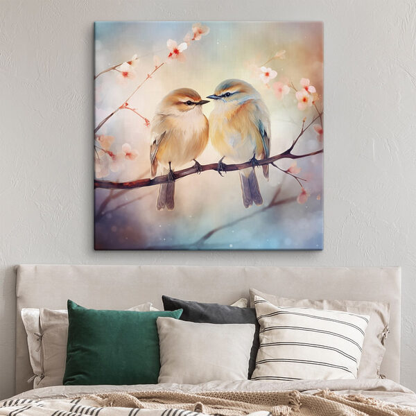 Twee vogels op een tak Twee vogels op een tak