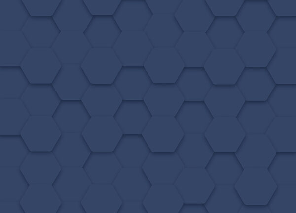 Blauwe zeshoeken op een oppervlak Blauwe zeshoeken op een oppervlak