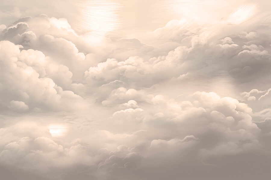 Zachte wolken drijven door de lucht