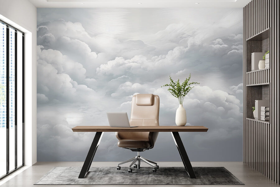 Bewolkte lucht met veel wolken