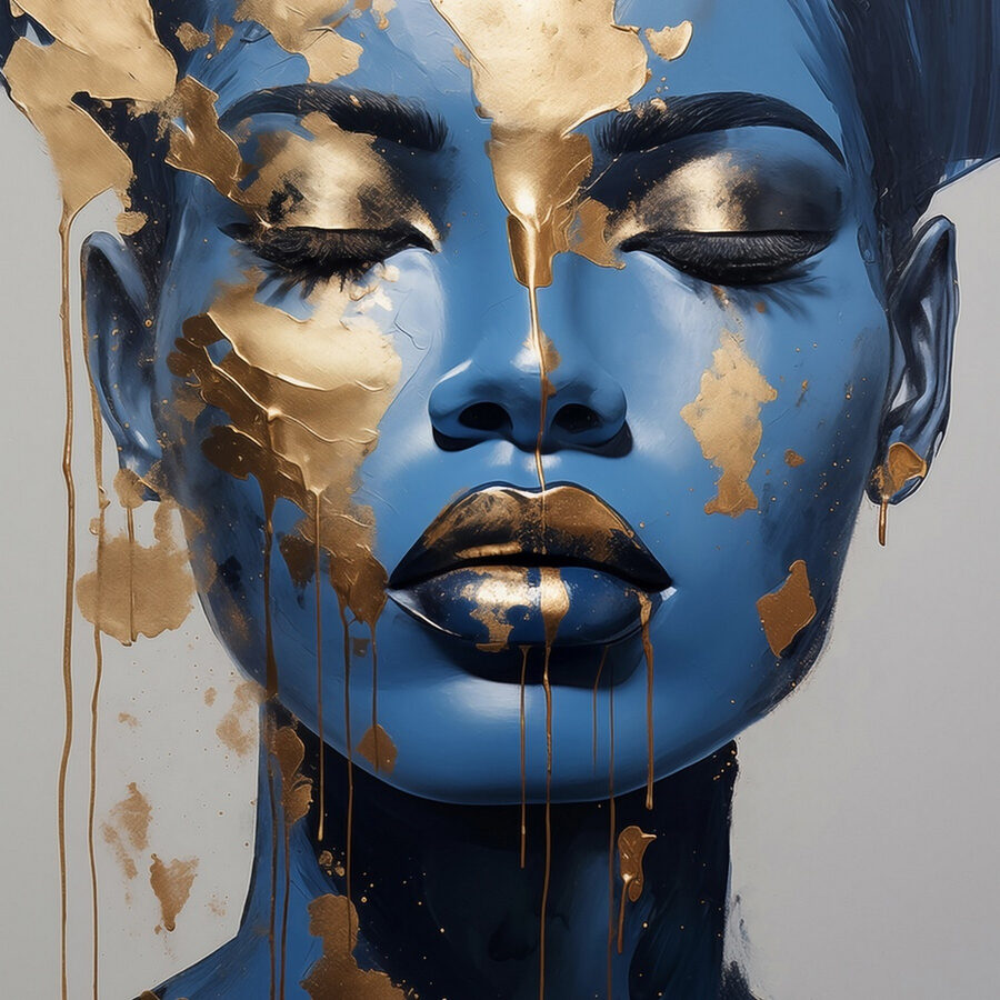 Opvallende fusie van blauw en metallic
