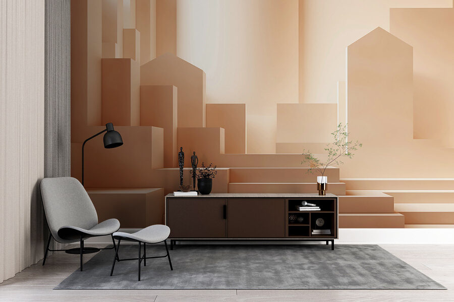 Set trappen in een kamer