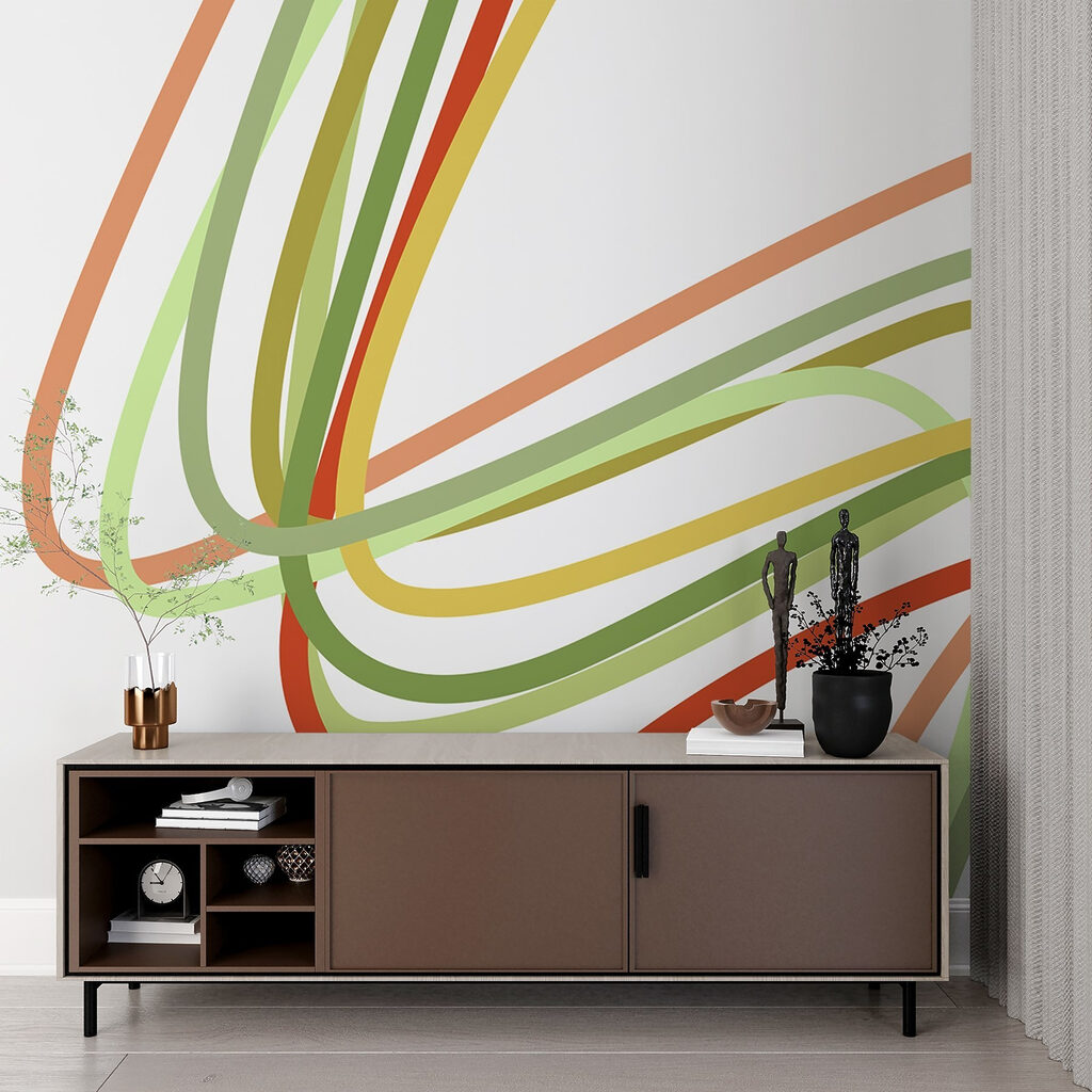 Colorful lines on a white background Colorful lines on a white background