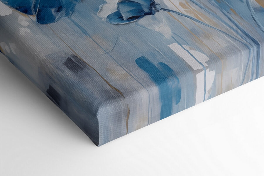 Canvas Schilderijen Schilderij van blauwe bloemen - Afbeelding 9