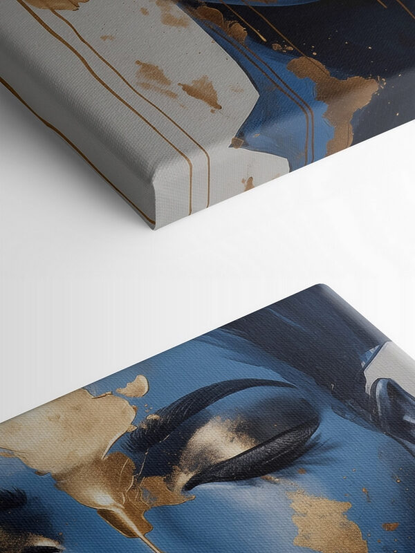 Opvallende fusie van blauw en metallic Opvallende fusie van blauw en metallic