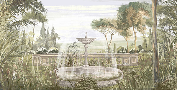 Waterfontein in een tuin Waterfontein in een tuin
