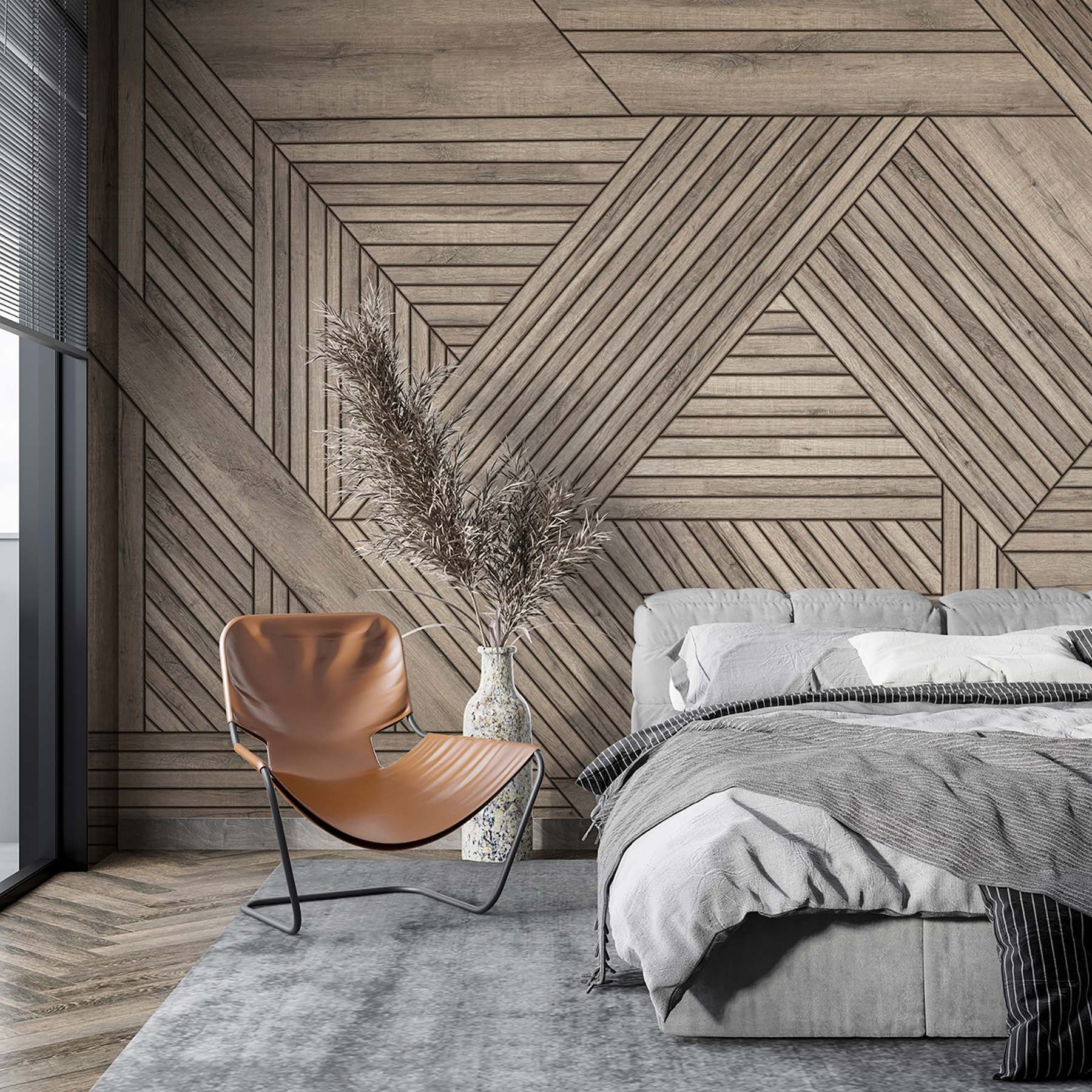 Wood floor with a pattern Wood floor with a pattern