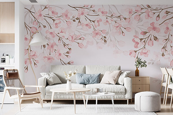 Roze bloemen op een witte achtergrond Roze bloemen op een witte achtergrond