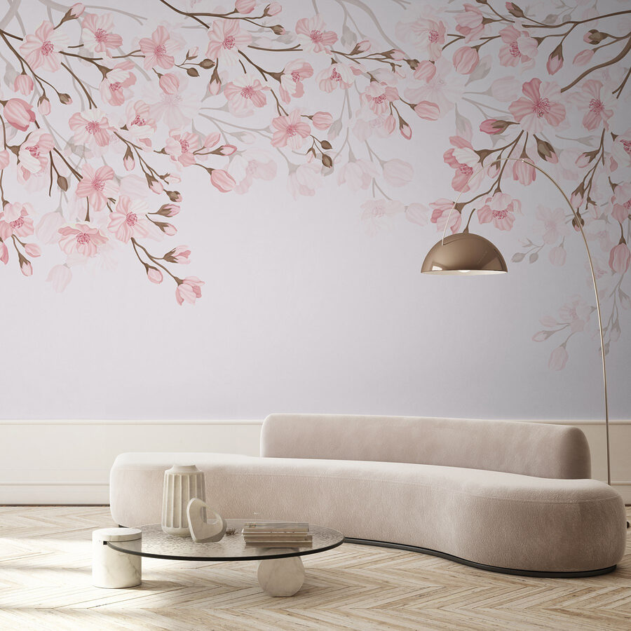 Roze bloemen op een witte achtergrond Roze bloemen op een witte achtergrond