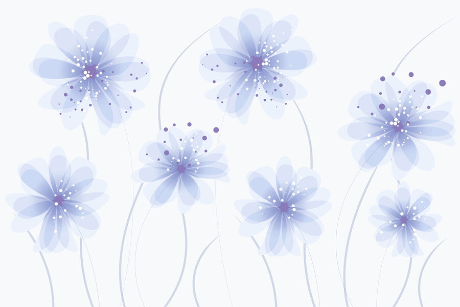 Groep blauwe bloemen