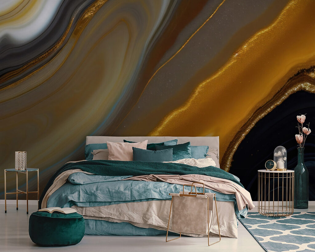 Abstract layers of rich colors