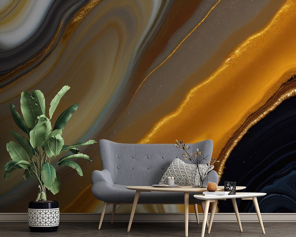 Abstract layers of rich colors