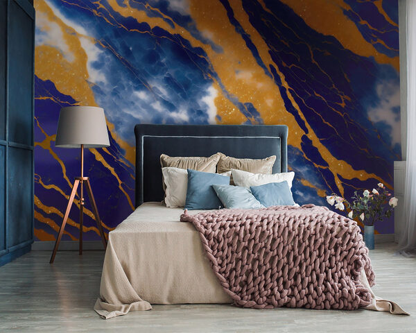Prachtige blauwe en oranje patronen. Prachtige blauwe en oranje patronen.