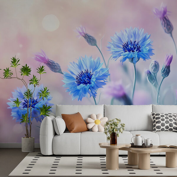 Groep blauwe bloemen Groep blauwe bloemen