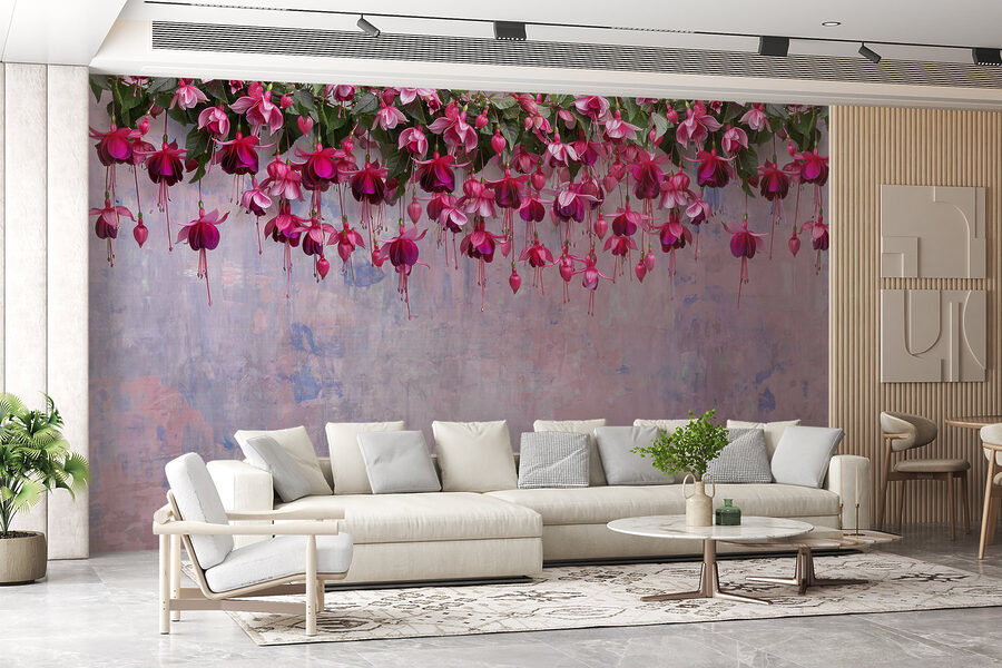 Groep roze bloemen