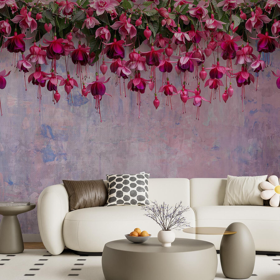 Groep roze bloemen